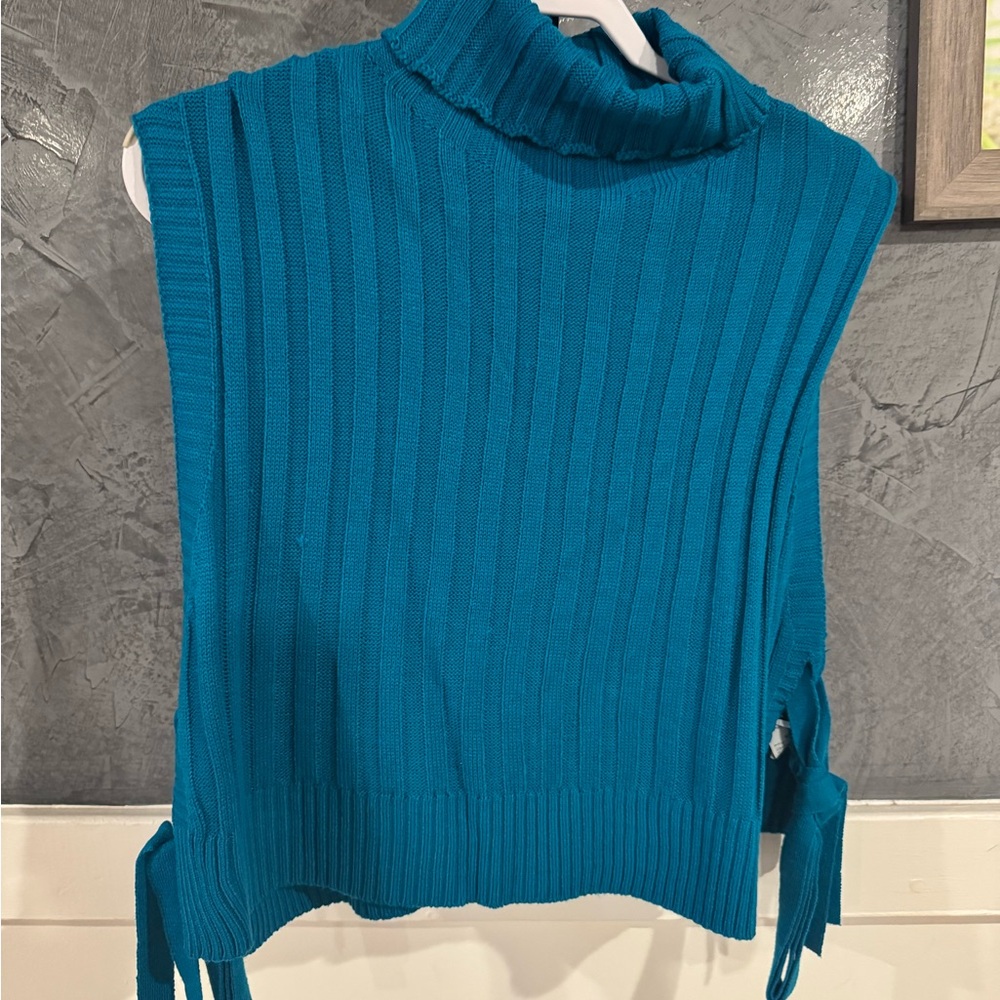 SHEIN Teal Cowl Neck Sweater